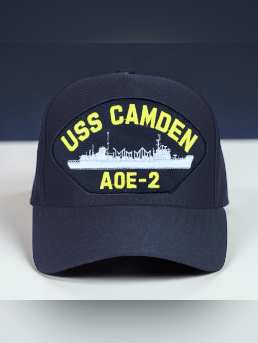 EC USS Camden AOE-2 Ship HAT - Navy Blue - Veteran Owned Business